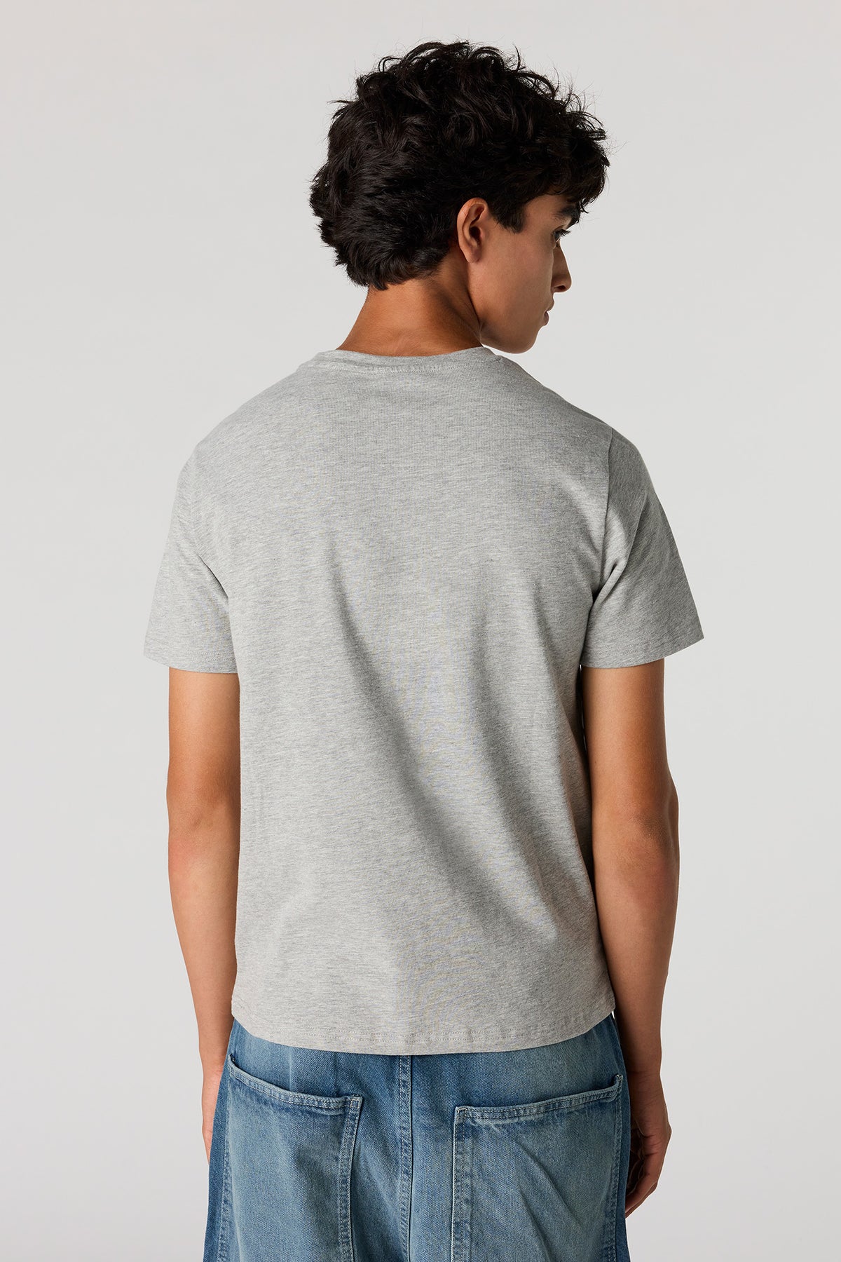 Alt View 2. Slim T-Shirt - Heather Grey