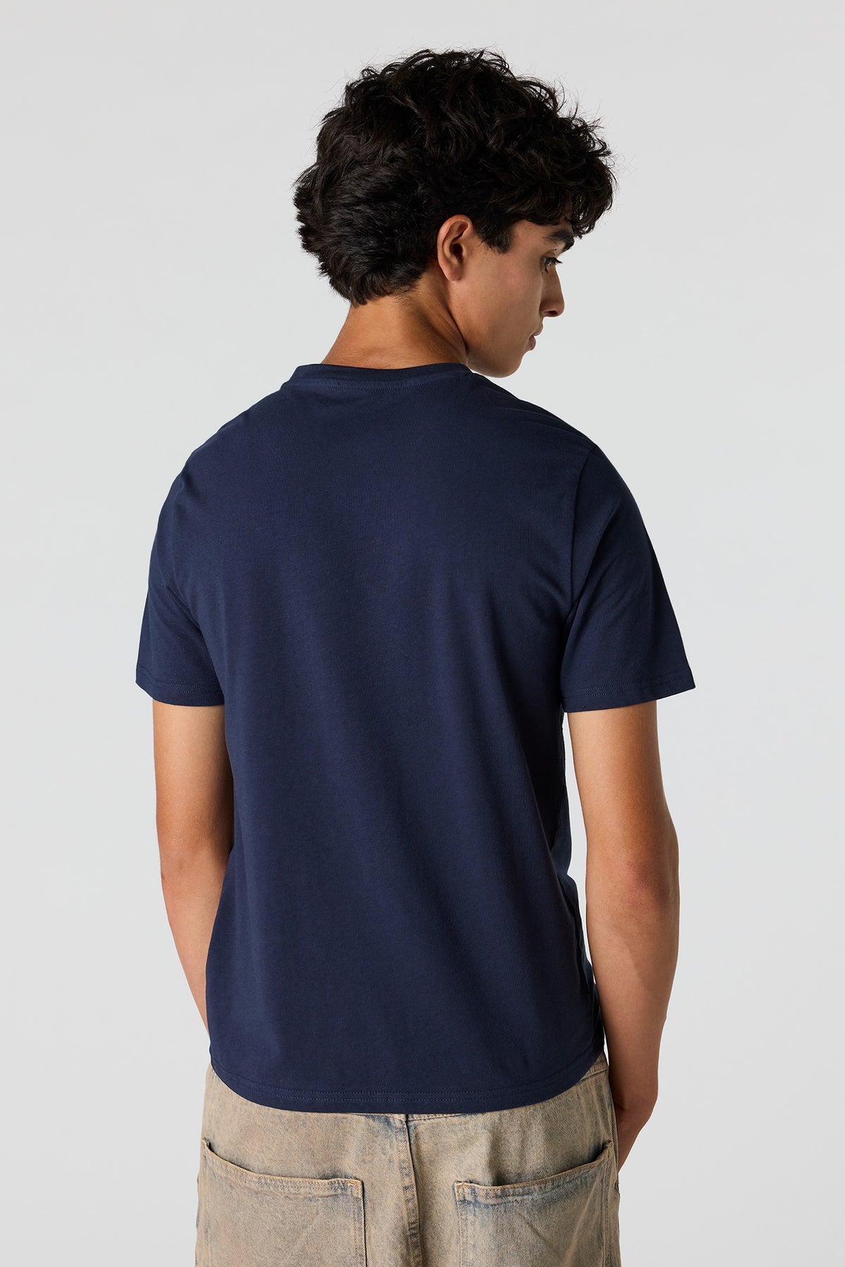 Alt View 3. Slim T-Shirt - Navy
