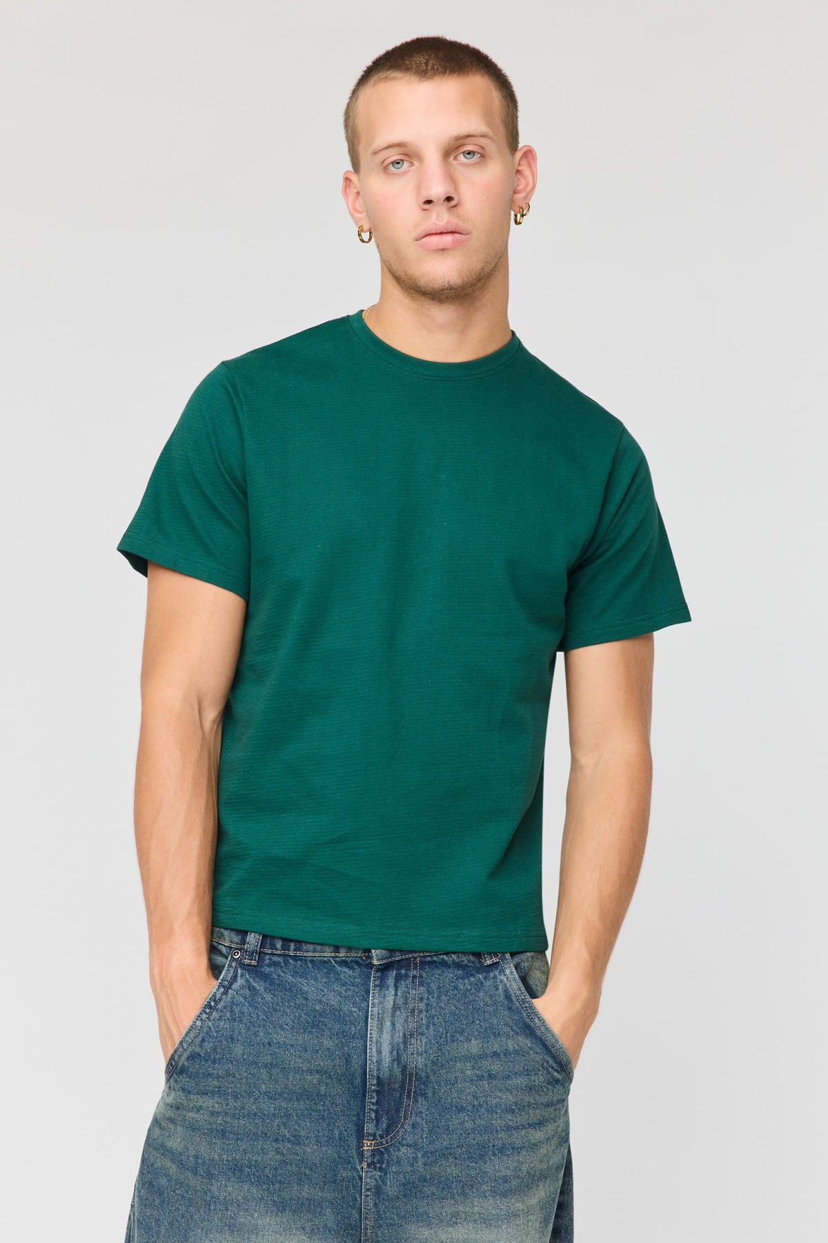 Textured T-Shirt - Green