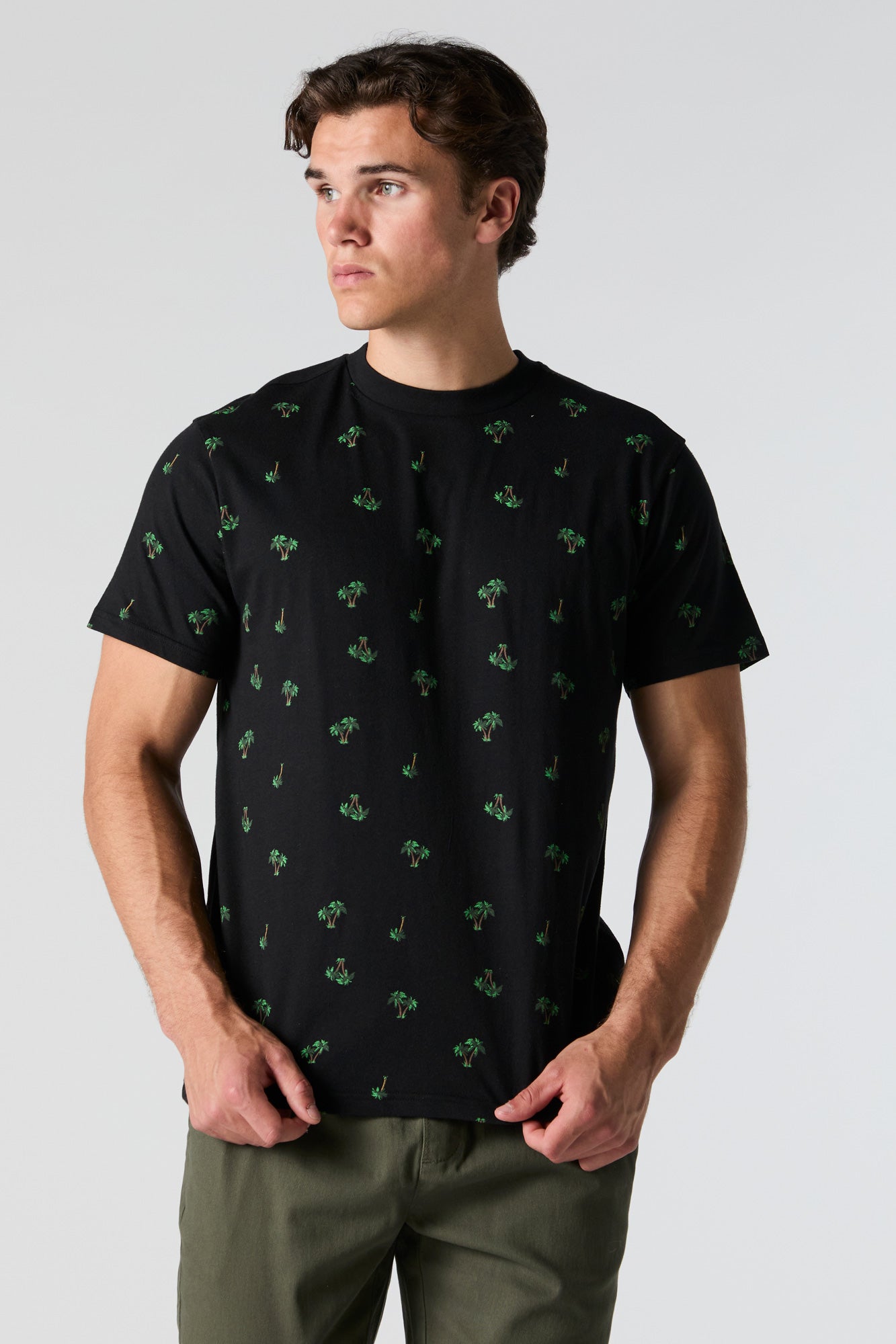 T-shirt avec micromotif de palmiers