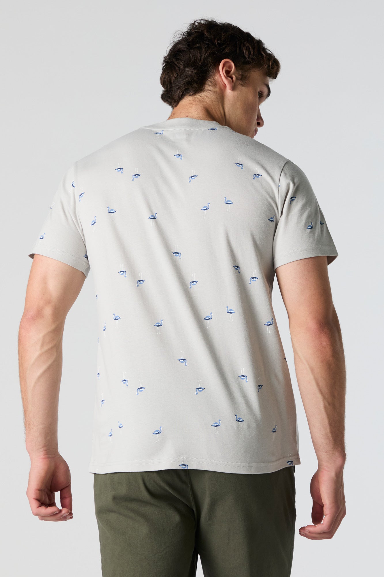 T-shirt avec micromotif de flamants