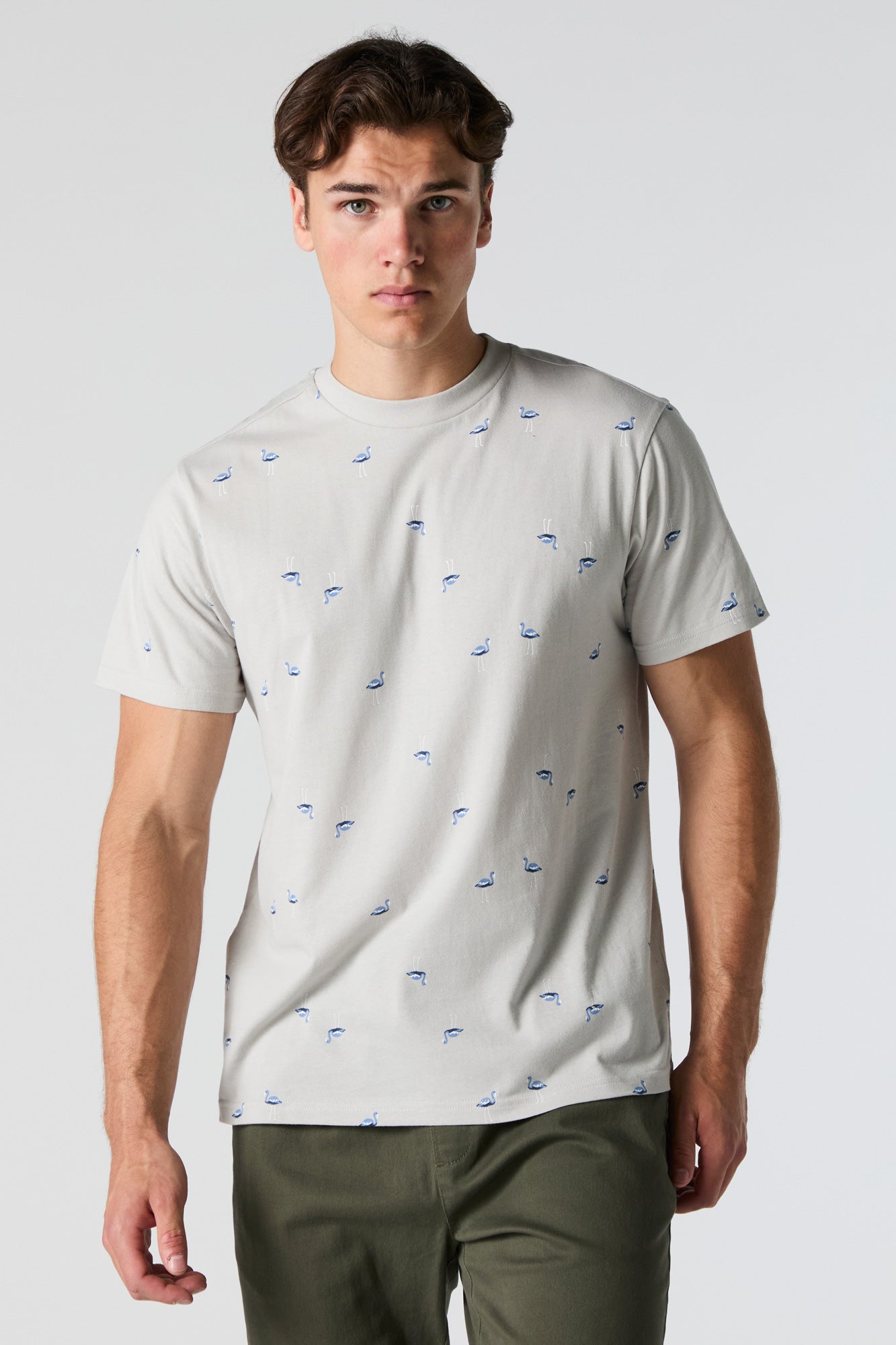 T-shirt avec micromotif de flamants