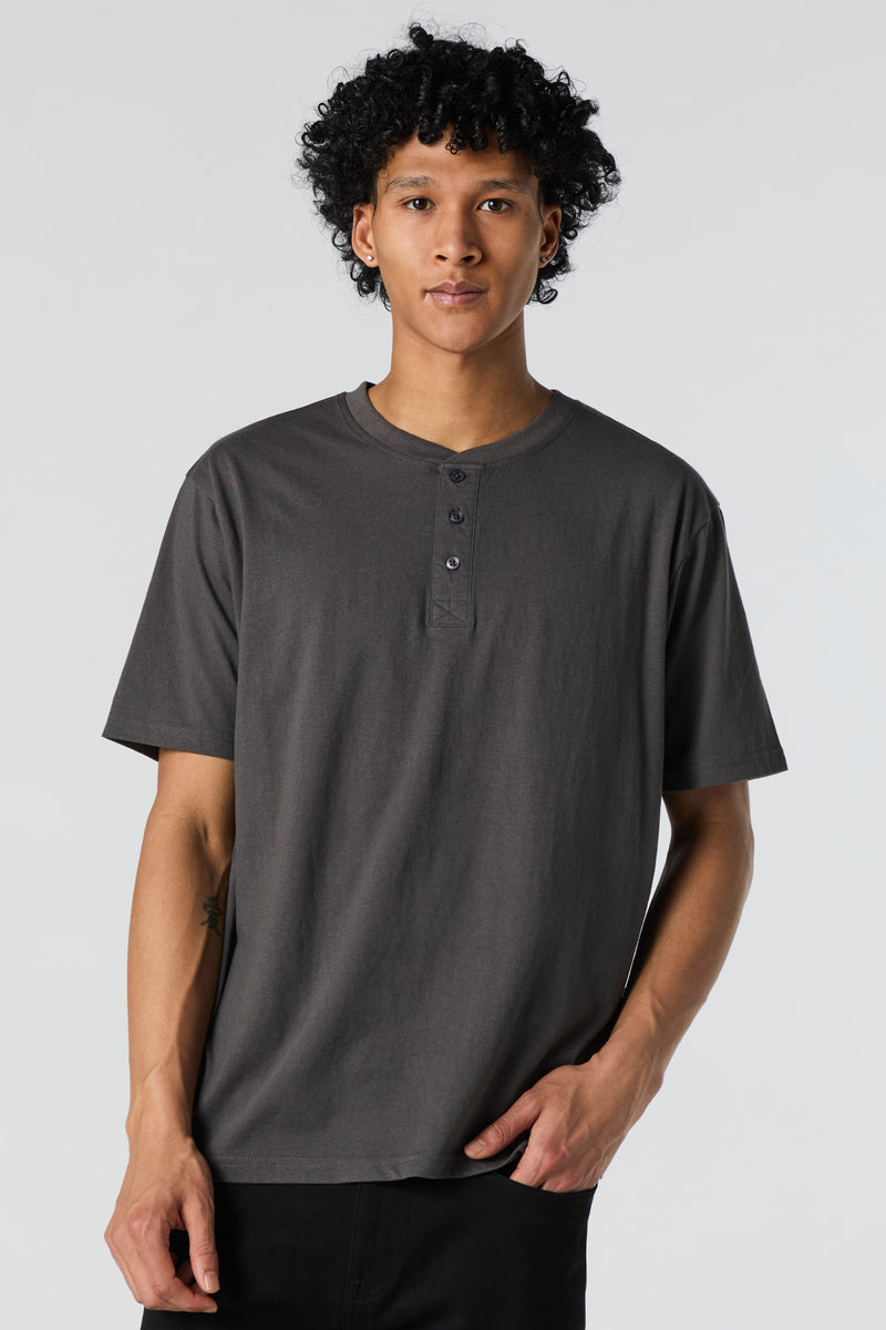 T-shirt Henley classique