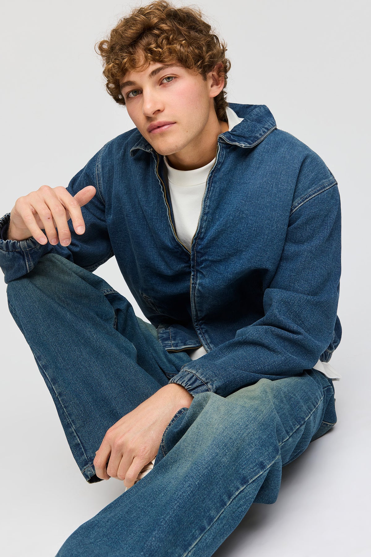 Blouson aviateur en denim
