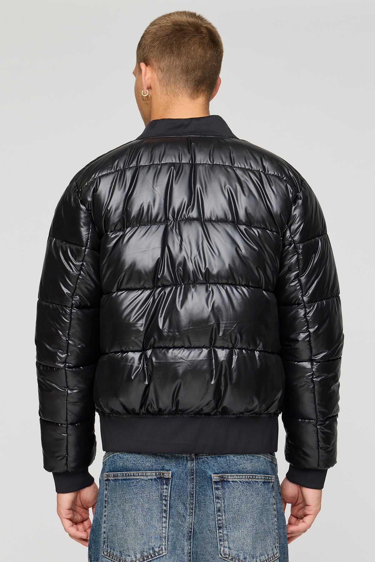 Alt View 2. City Puffer Jacket - Pure Black