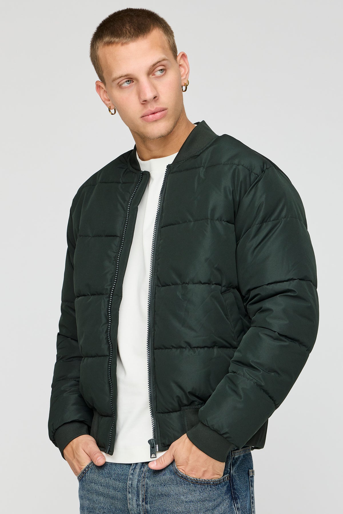 City Puffer Jacket - Hunter Green