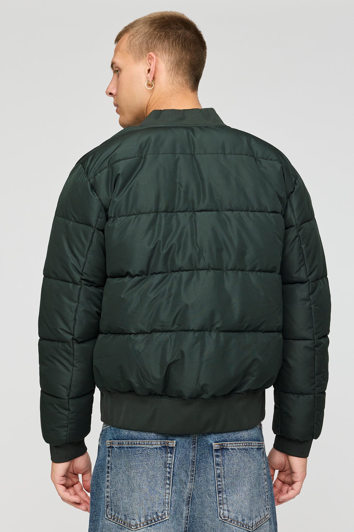 Alt View 2. City Puffer Jacket - Hunter Green