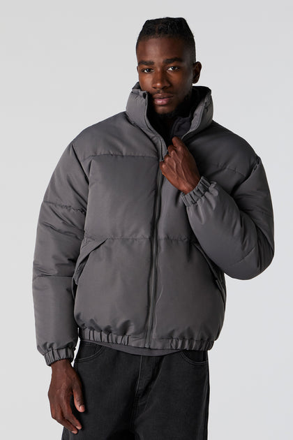 Blouson bouffant à col cheminée