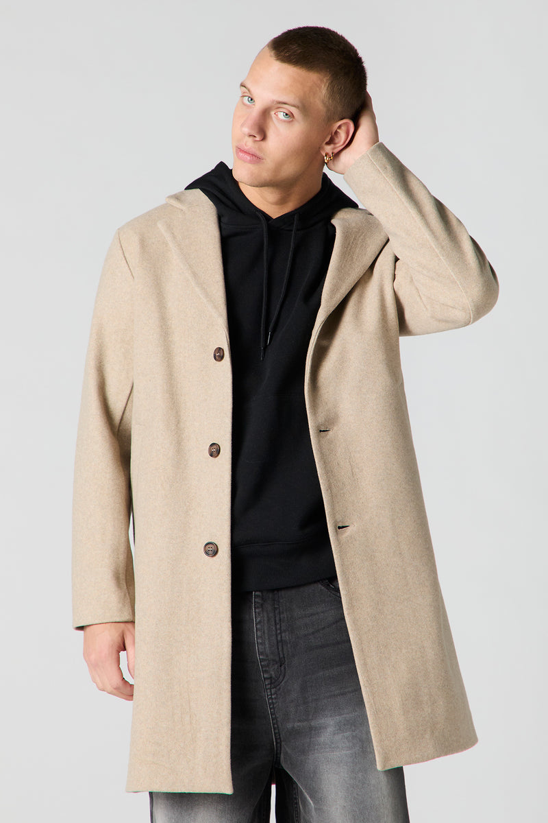 Button Front Peacoat