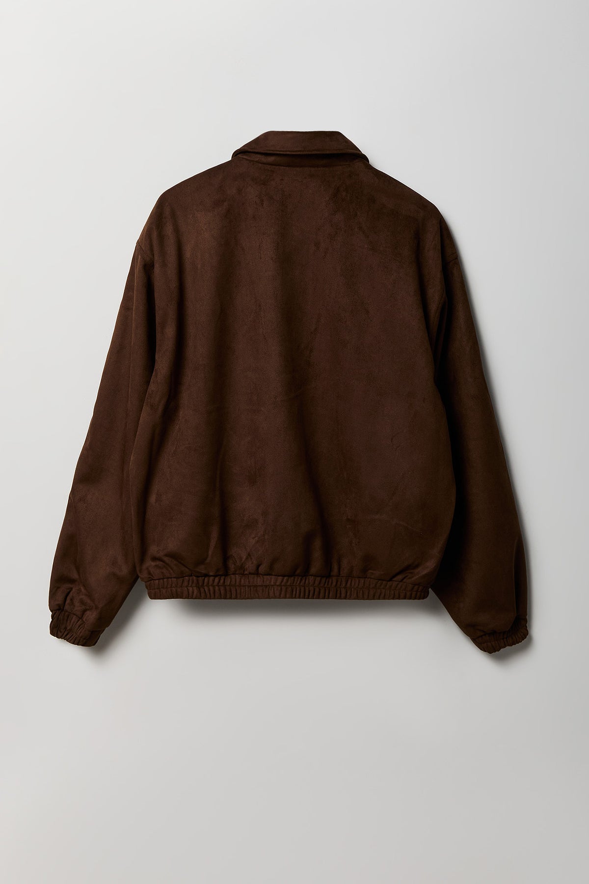 Alt View 2. Faux Suede Bomber Jacket - Brown
