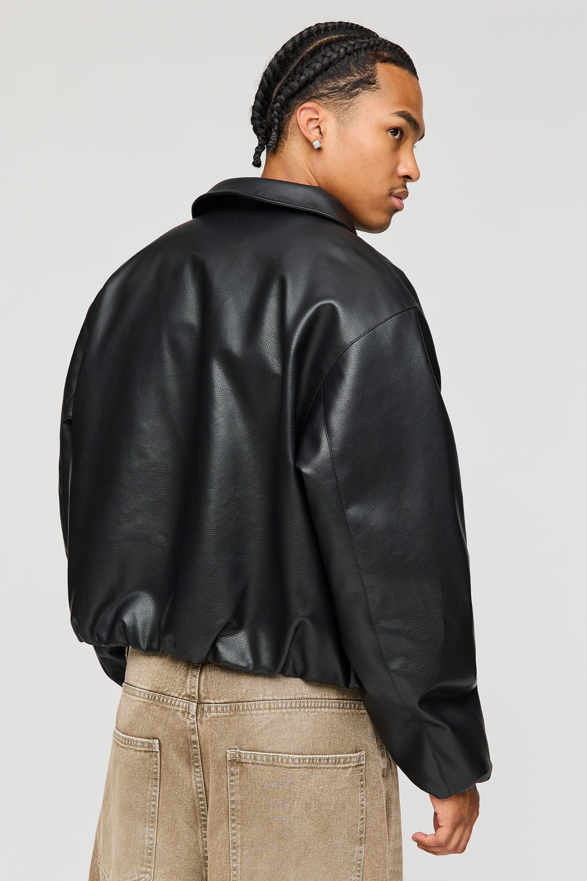 Vue alternative 2. Blouson aviateur en similicuir