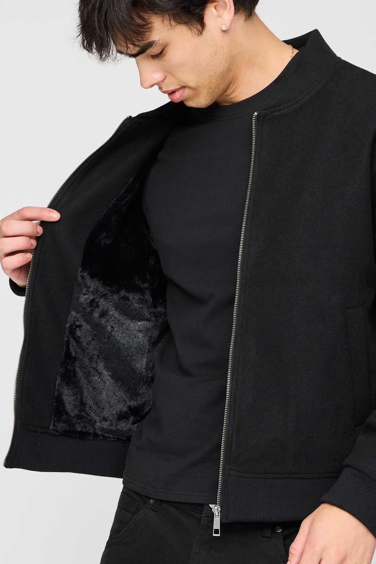Vue alternative 4. Blouson aviateur doublé de similifourrure