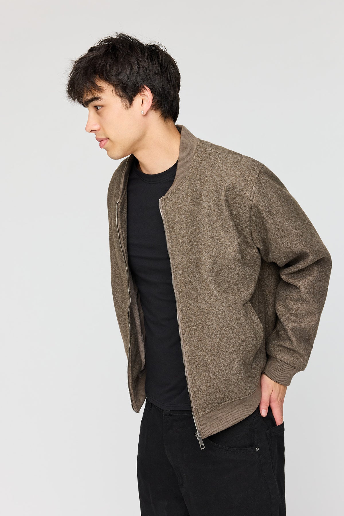 Vue alternative 5. Blouson aviateur doublé de similifourrure