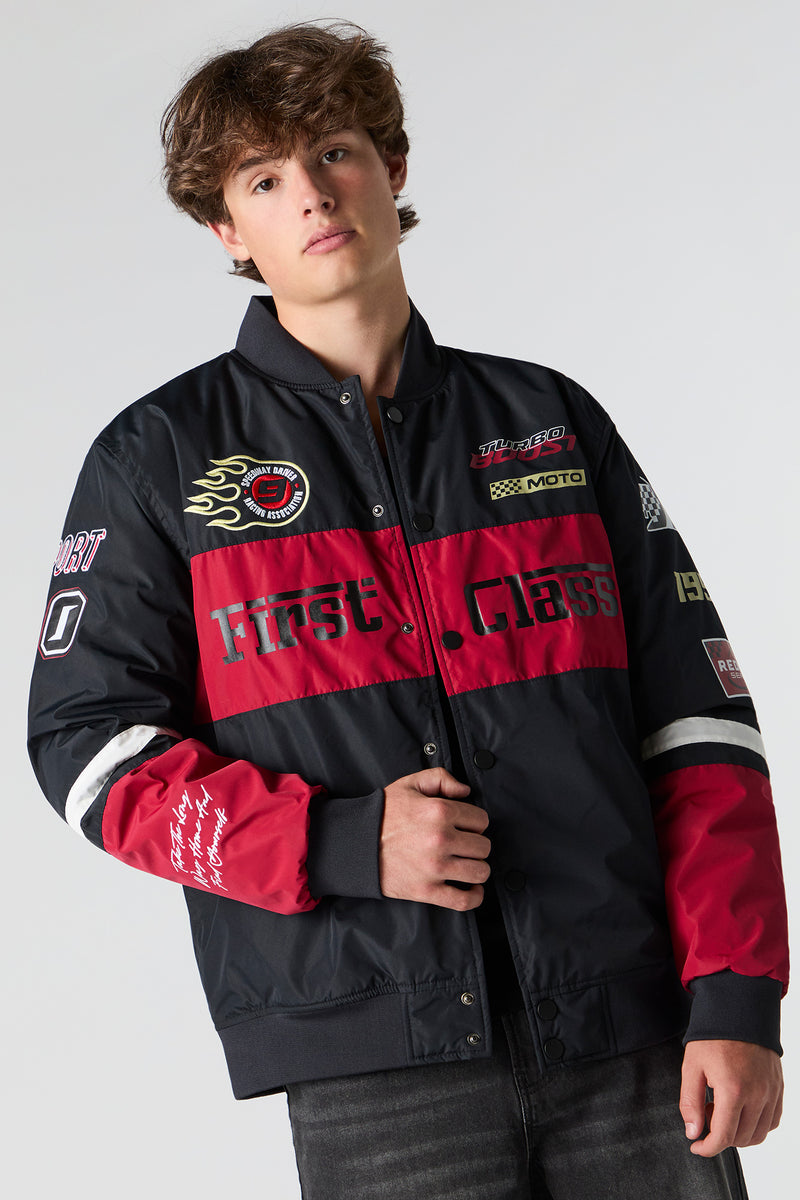 Colourblock Racing Bomber Jacket