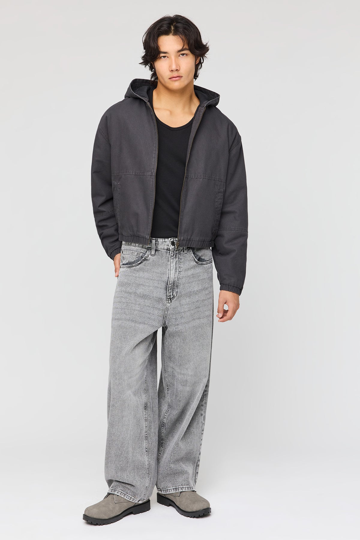 Vue alternative 3. Blouson aviateur délavé