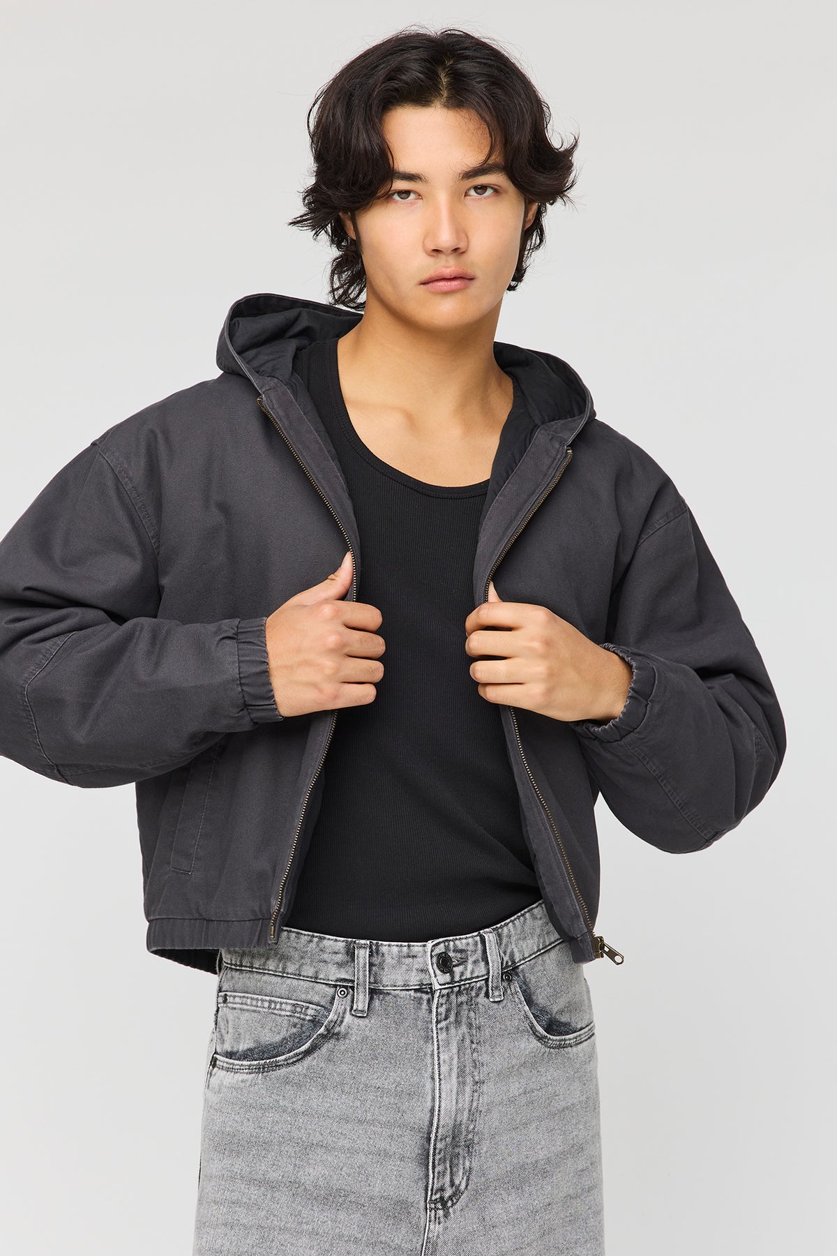 Vue alternative 4. Blouson aviateur délavé