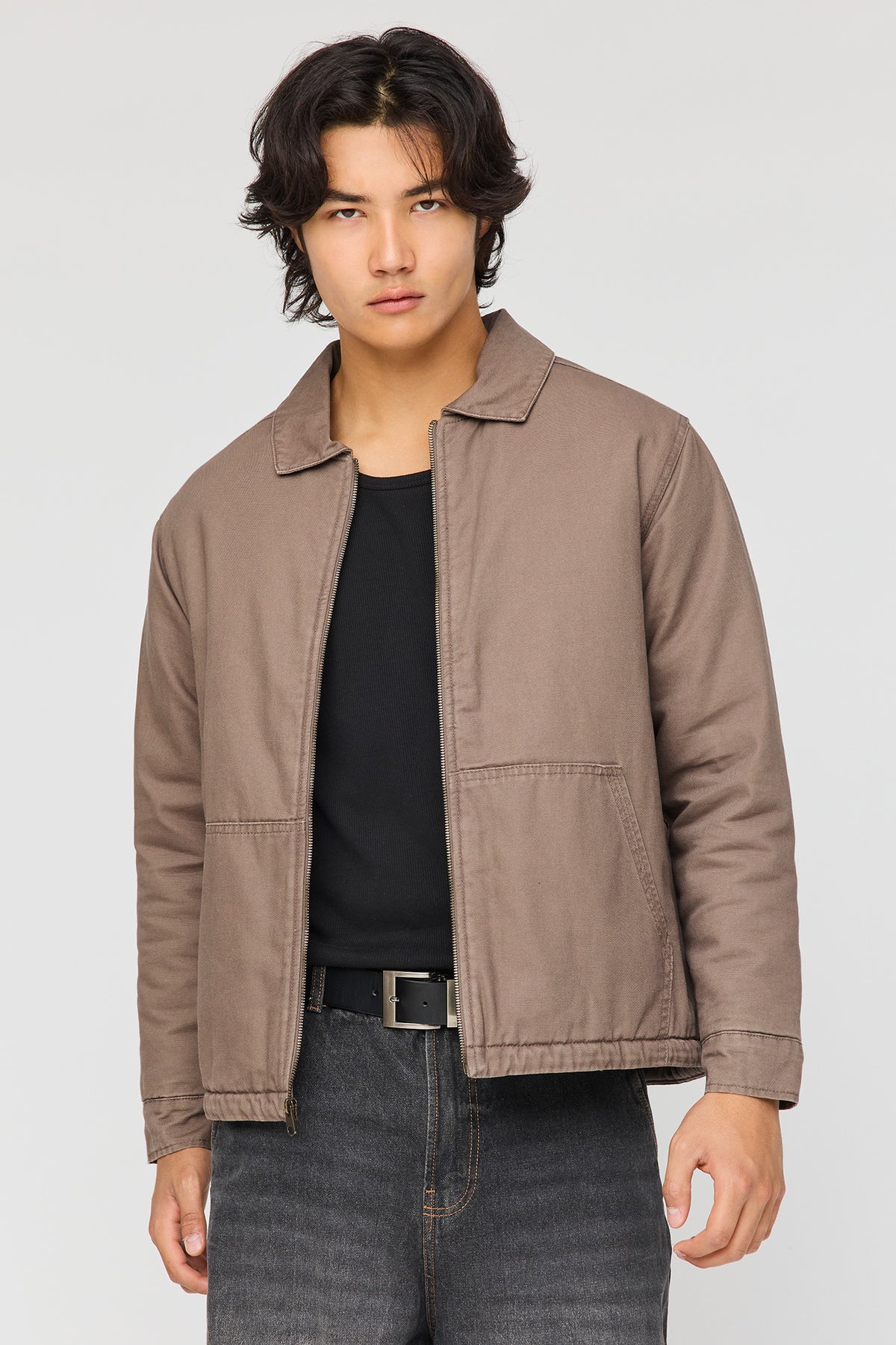 Alt View 4. Washed Jacket - Taupe