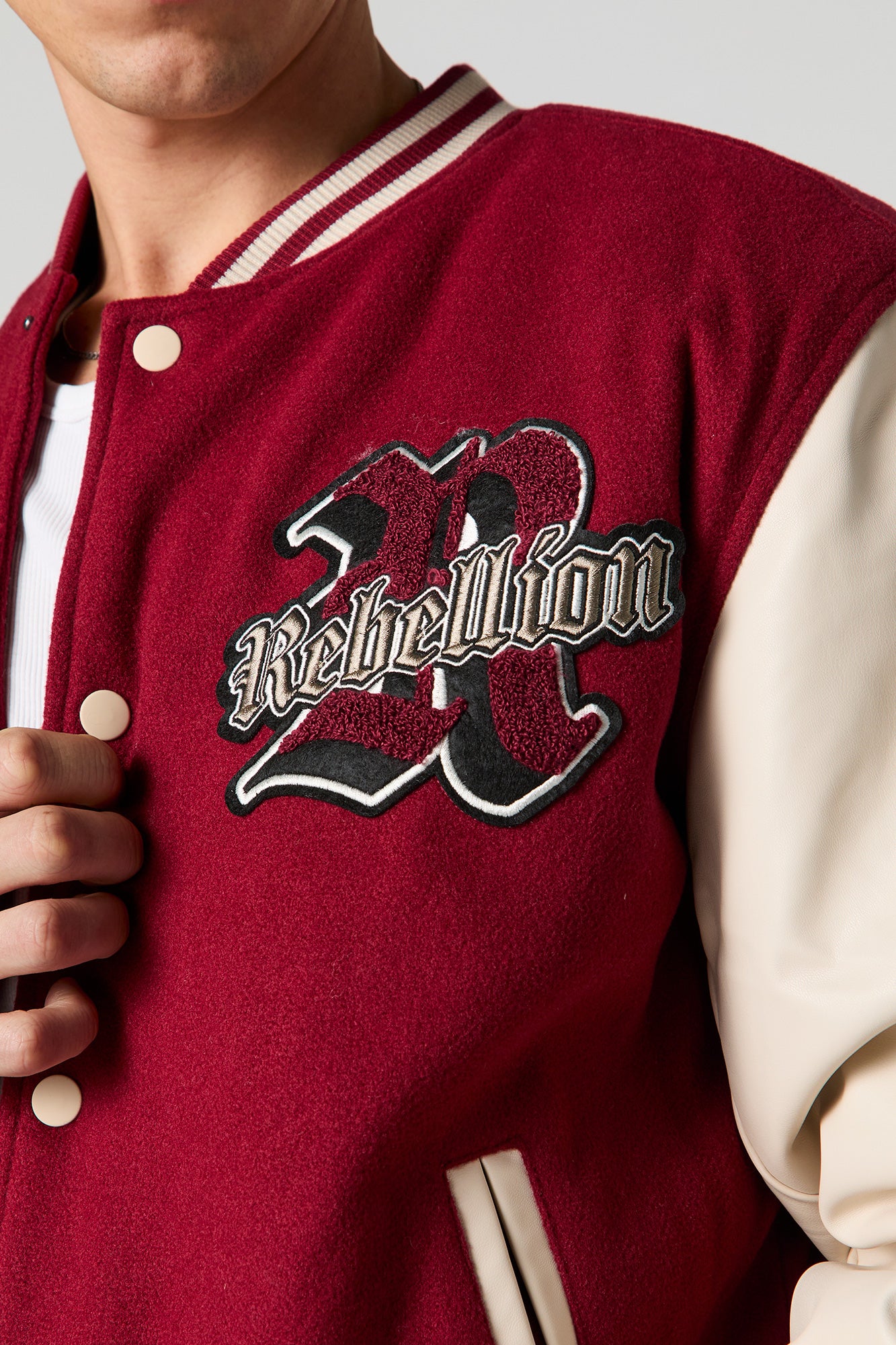 Embroidered Varsity Jacket – Urban Planet