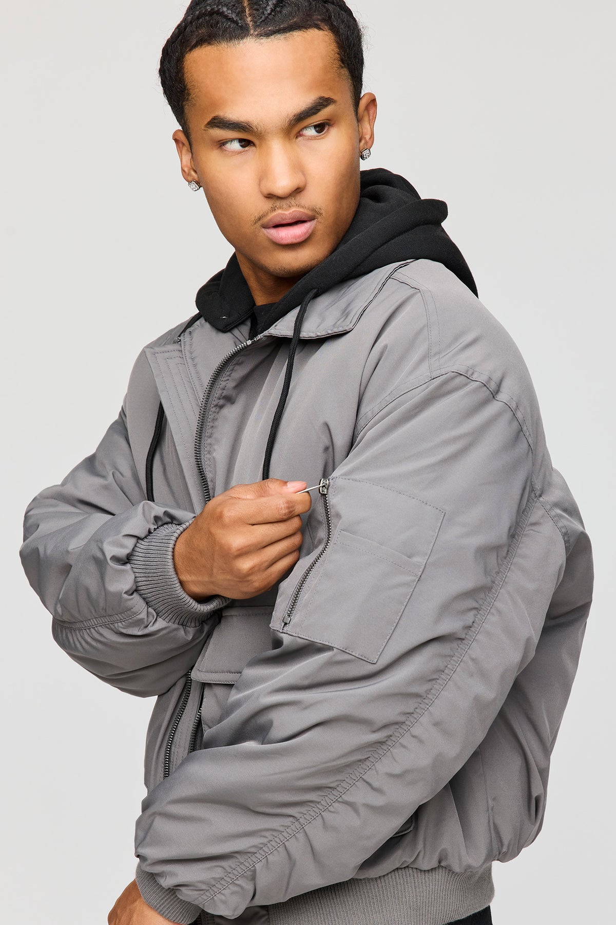 Vue alternative 5. Blouson aviateur avec capuchon amovible