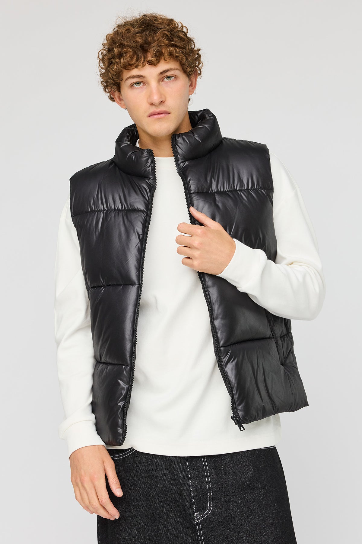 Puffer Vest - Solid Black