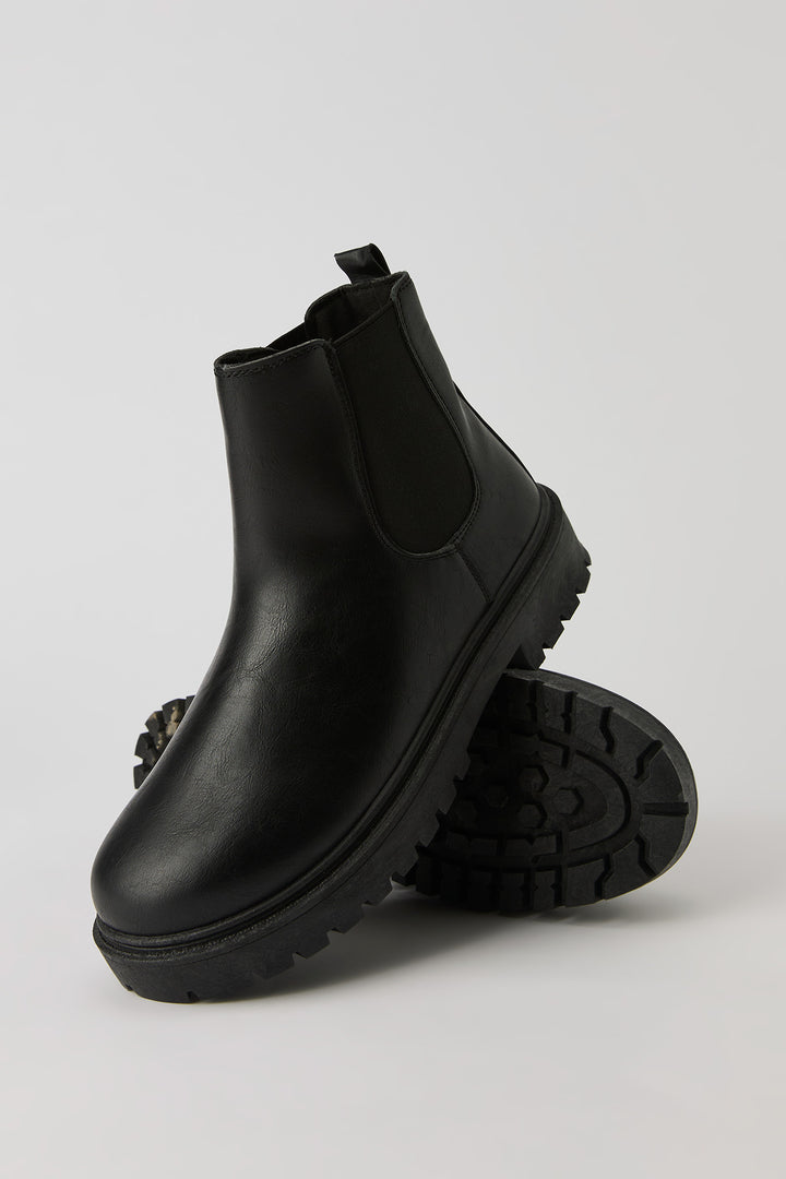 Faux Leather Chelsea Boot