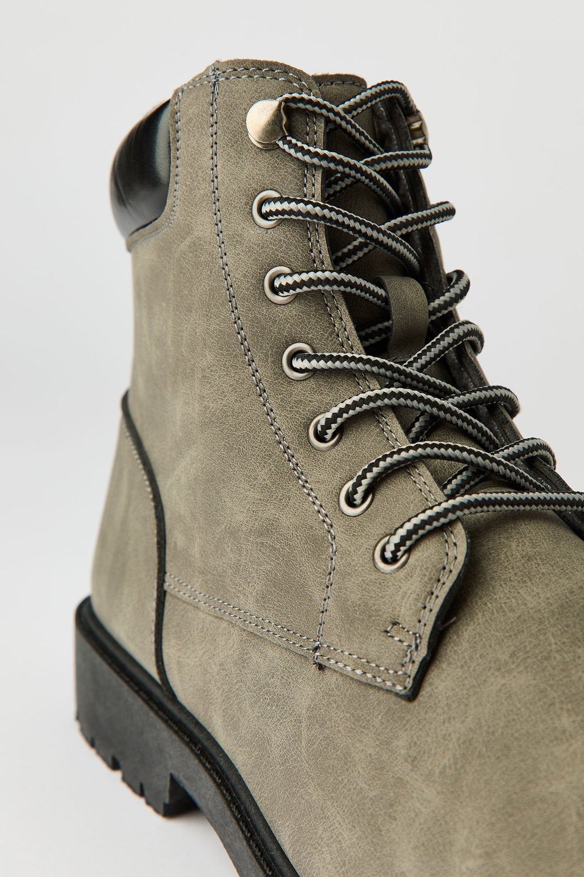 Alt View 3. Faux Fur Lined Hiking Boots - Sage