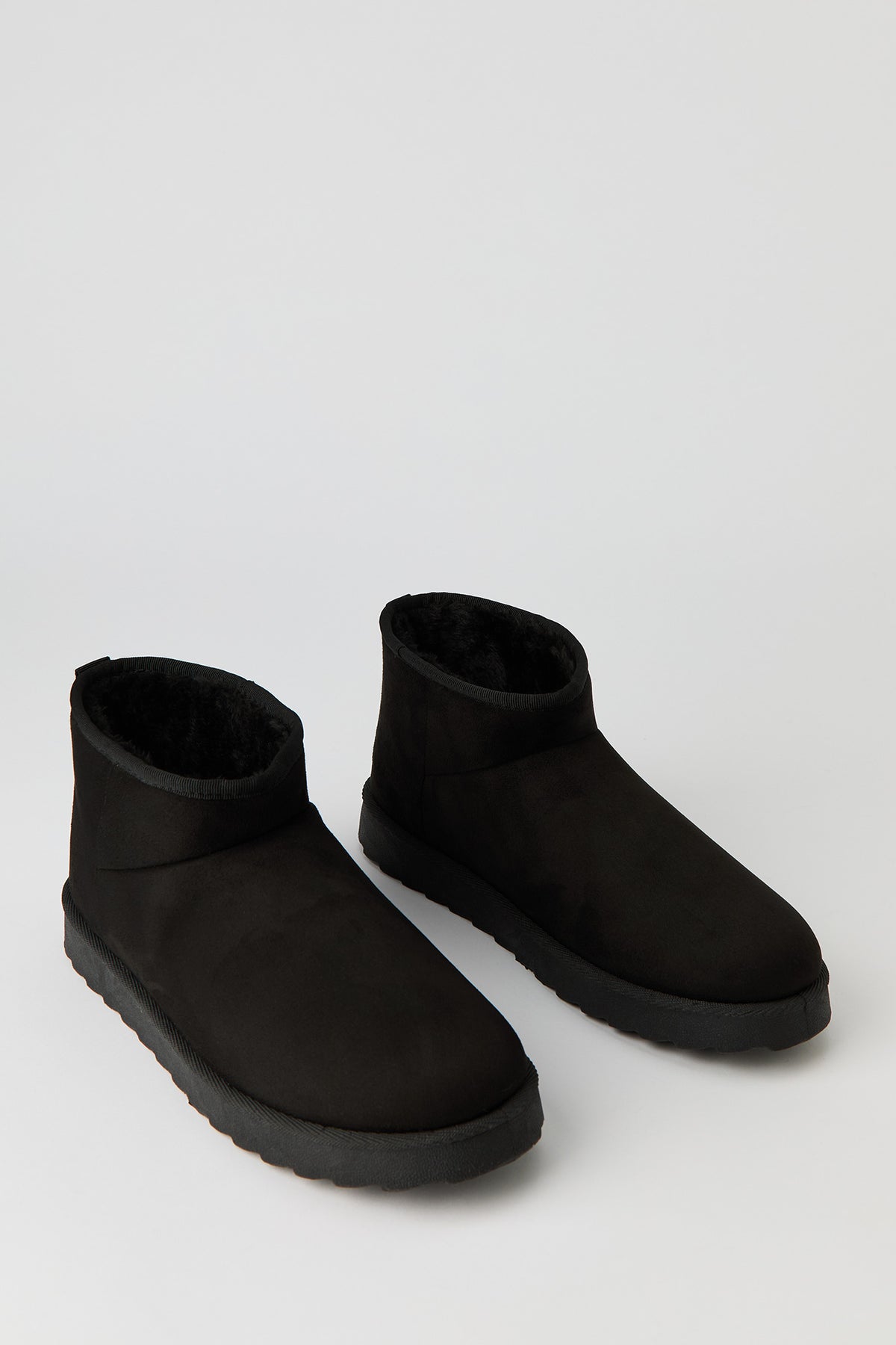 Alt View 2. Faux Fur Lined Ankle Boots - Black