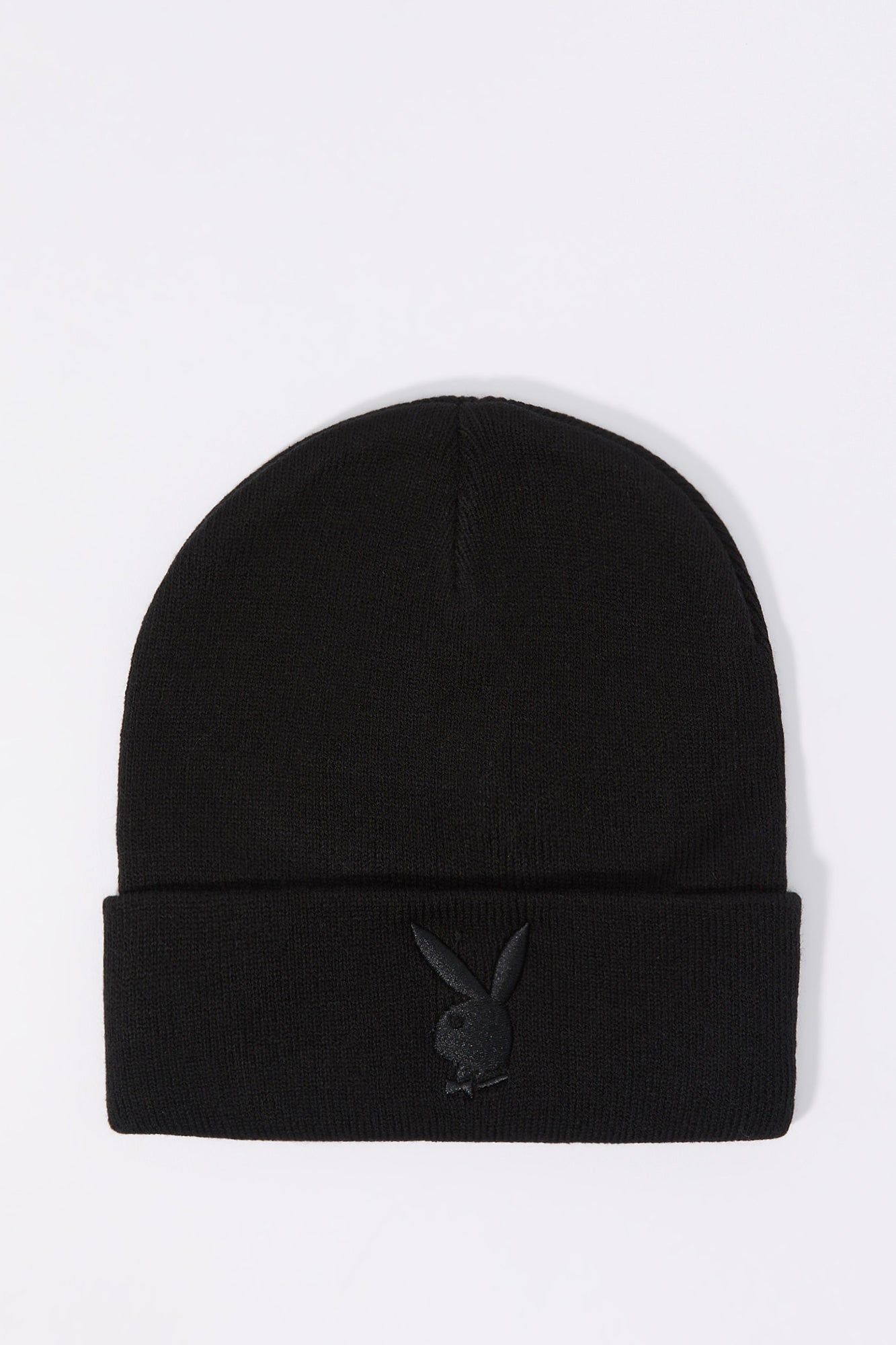 Playboy Embroidered Ribbed Knit Beanie