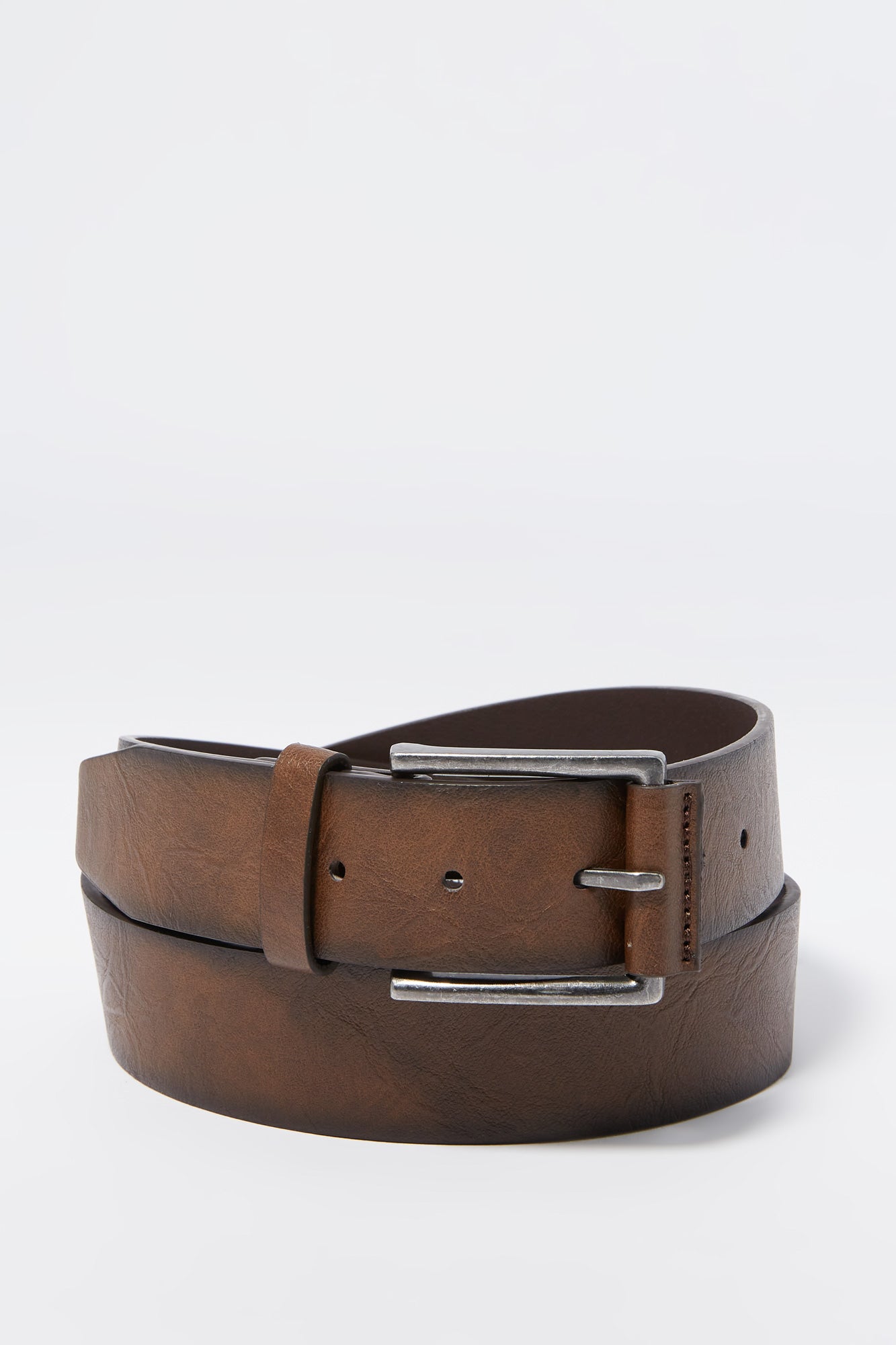 Ceinture en similicuir brun