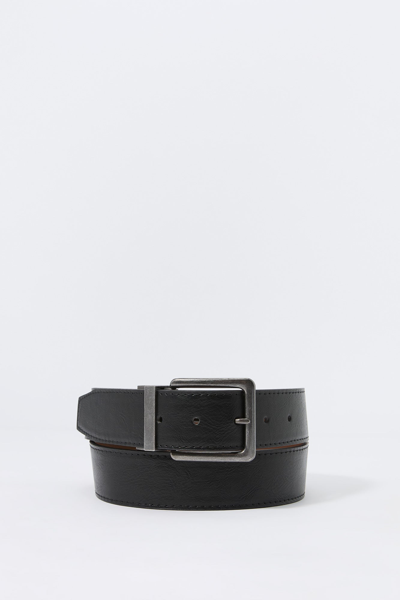 Faux Leather Reversible Belt