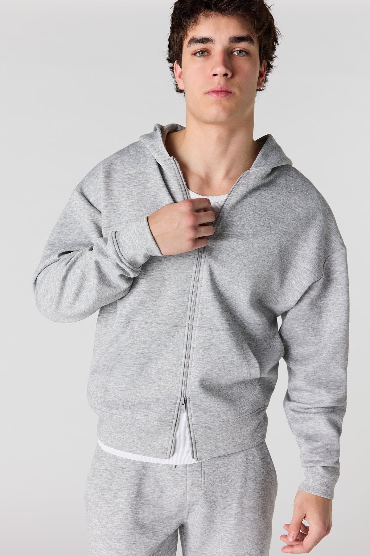 U/A Scuba 2-Way Zip-Up Hoodie - Heather Grey