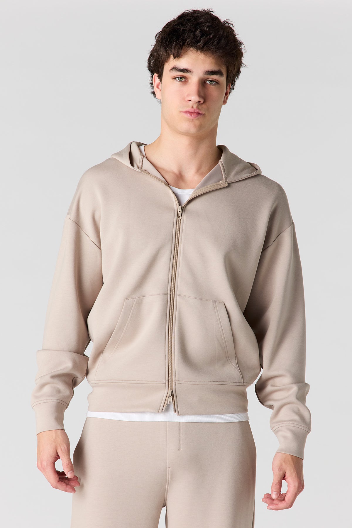 U/A Scuba 2-Way Zip-Up Hoodie - Oatmeal