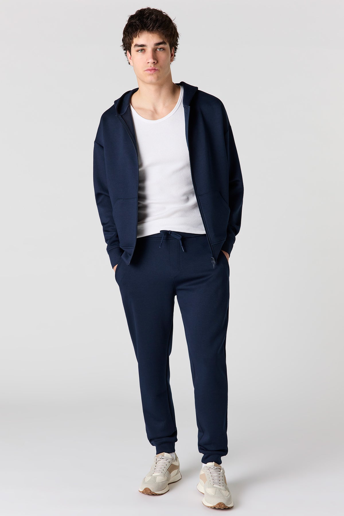 Alt View 3. U/A Scuba 2-Way Zip-Up Hoodie - Navy