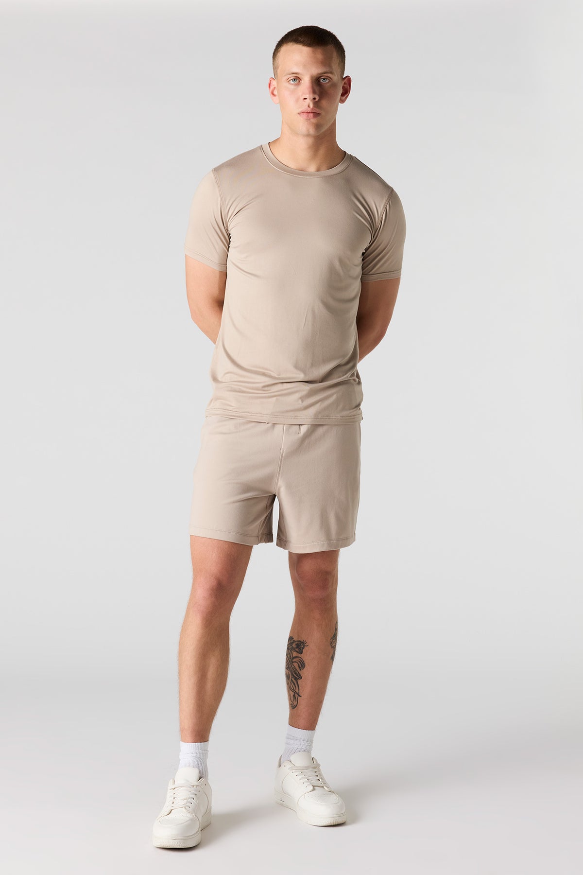 Alt View 3. U/A Crewneck T-Shirt - Oatmeal