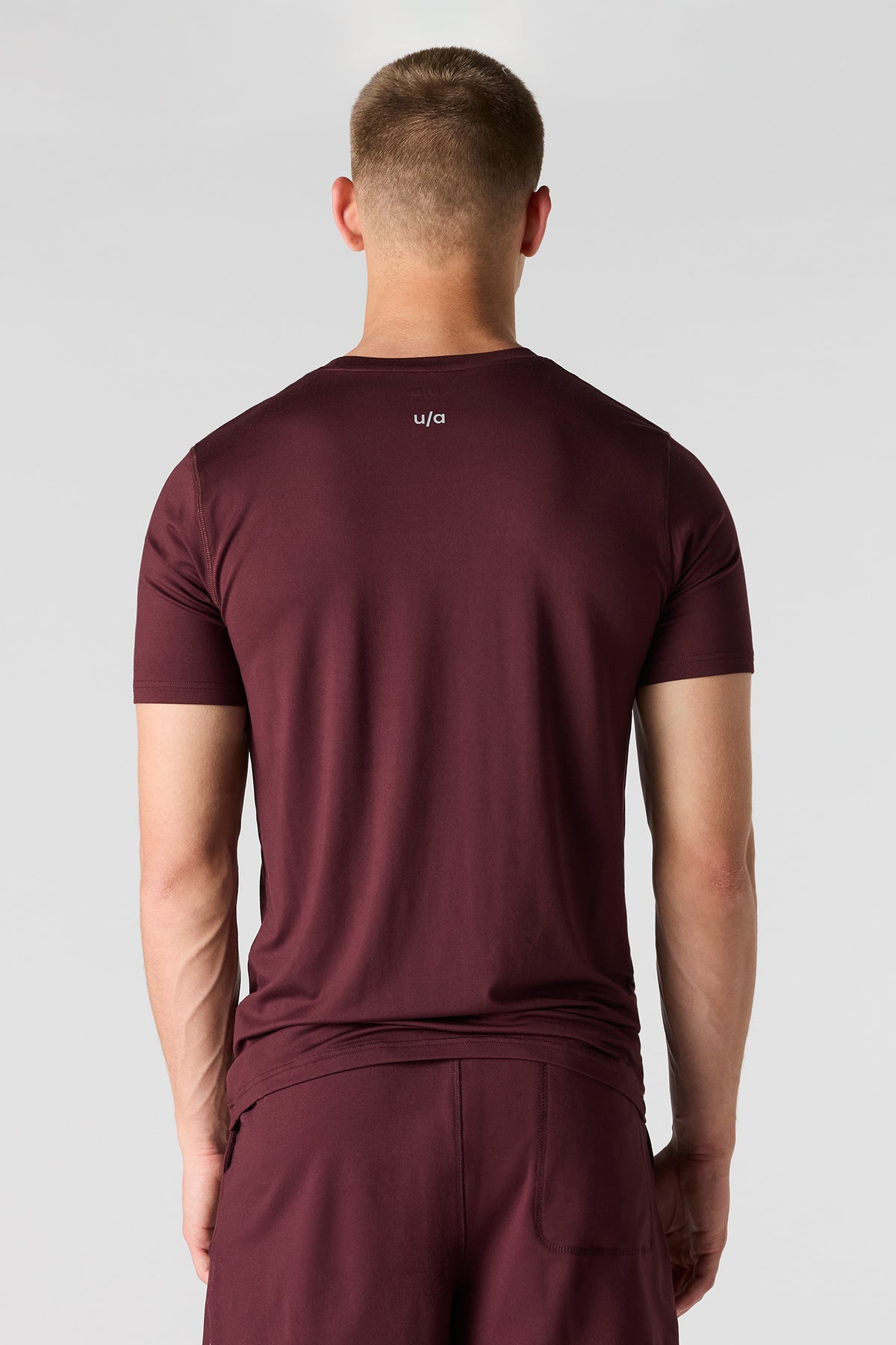 Alt View 2. U/A Crewneck T-Shirt - Dark Red