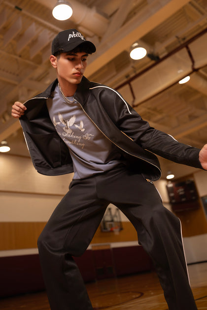 Blouson d'entraînement à liséré contrastant