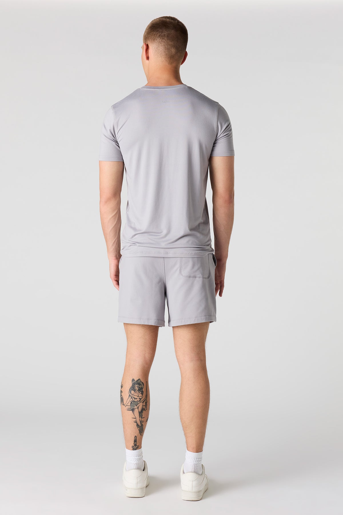 Alt View 3. U/A PowerSoft Short 5” - Light Grey