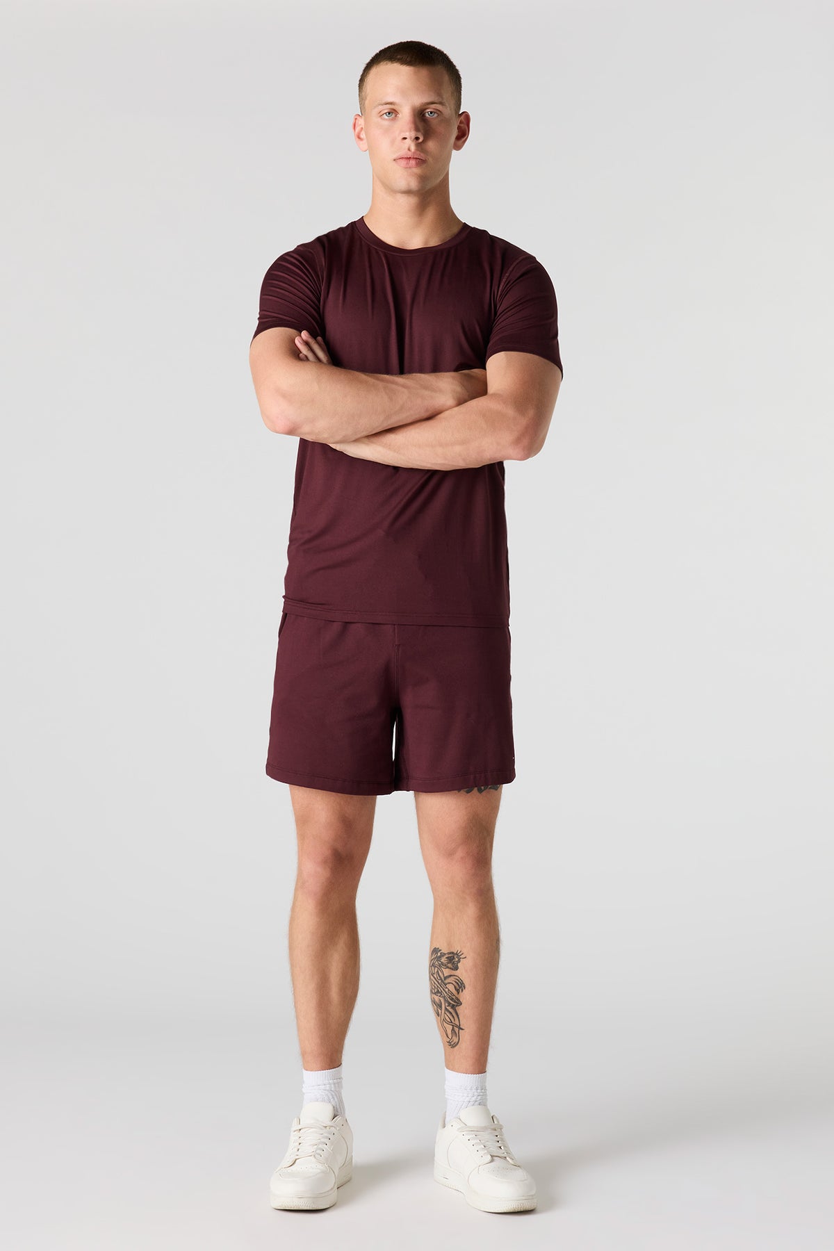 Alt View 2. U/A PowerSoft Short 5” - Dark Red