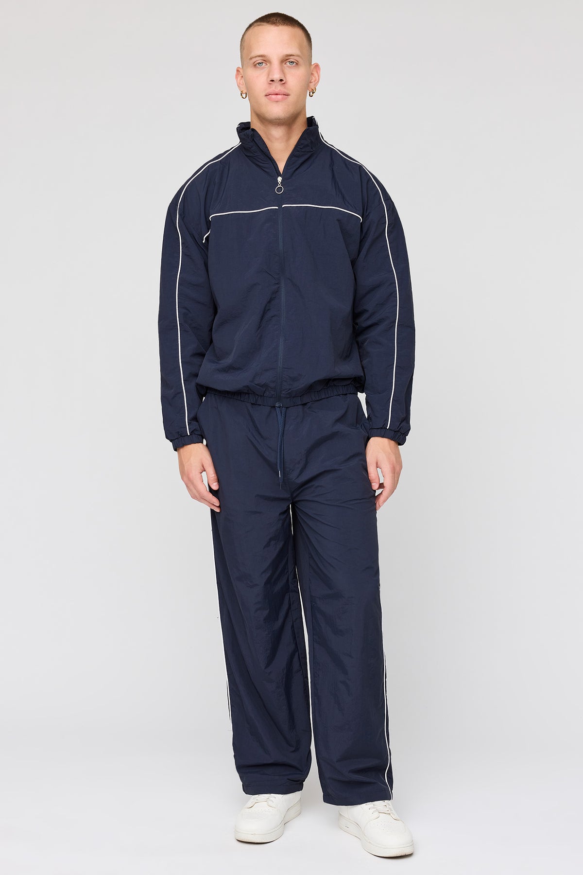 Alt View 2. Nylon Track Pant - Navy