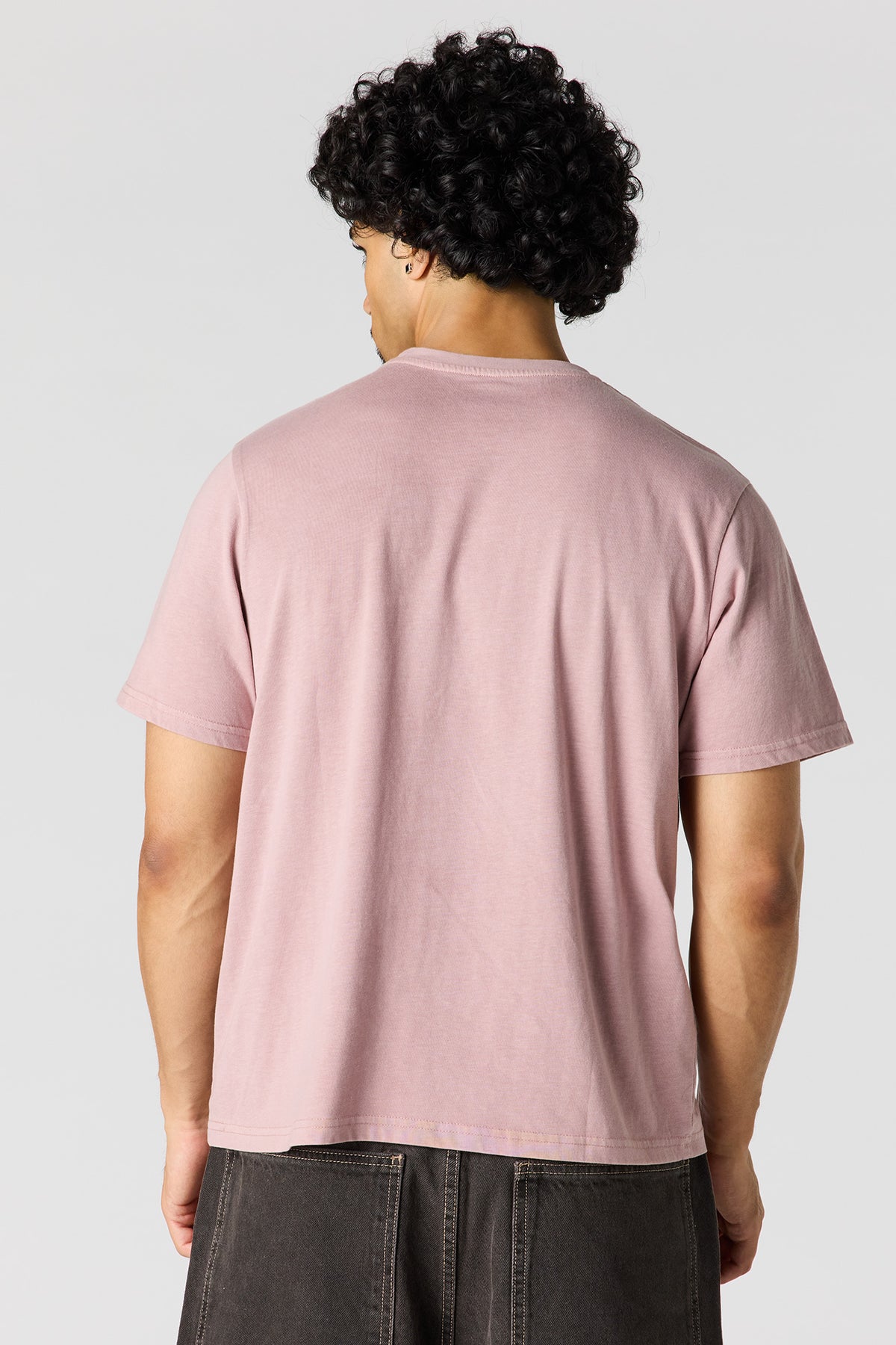 Alt View 2. Floral Graphic Washed T-Shirt - Pink