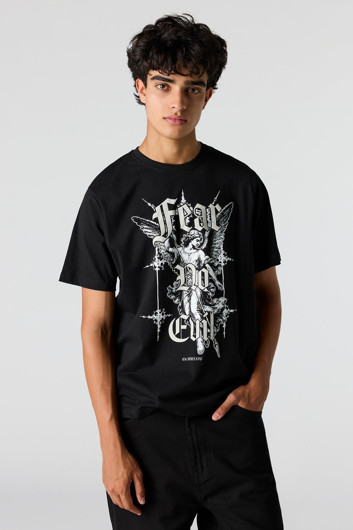 Angel Graphic T-Shirt - Black