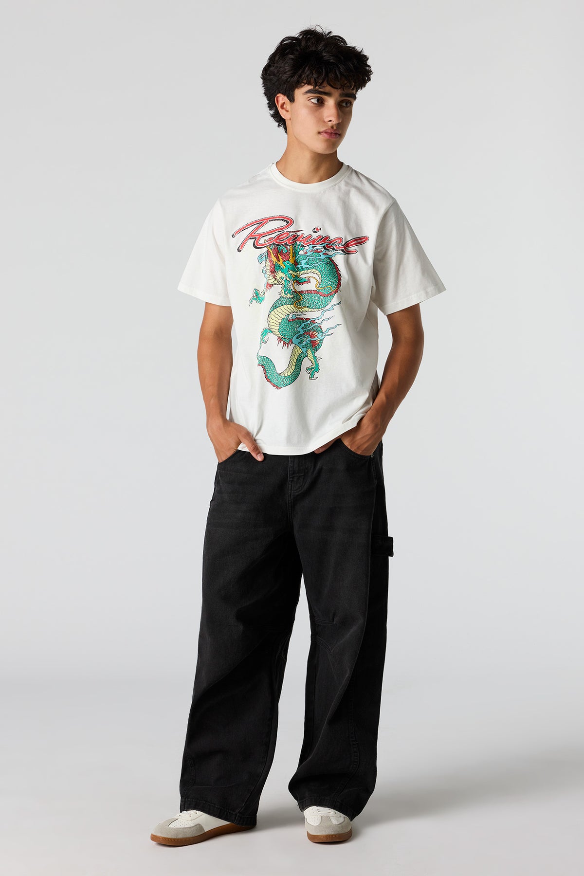 Alt View 3. Dragon Graphic T-Shirt - Off White