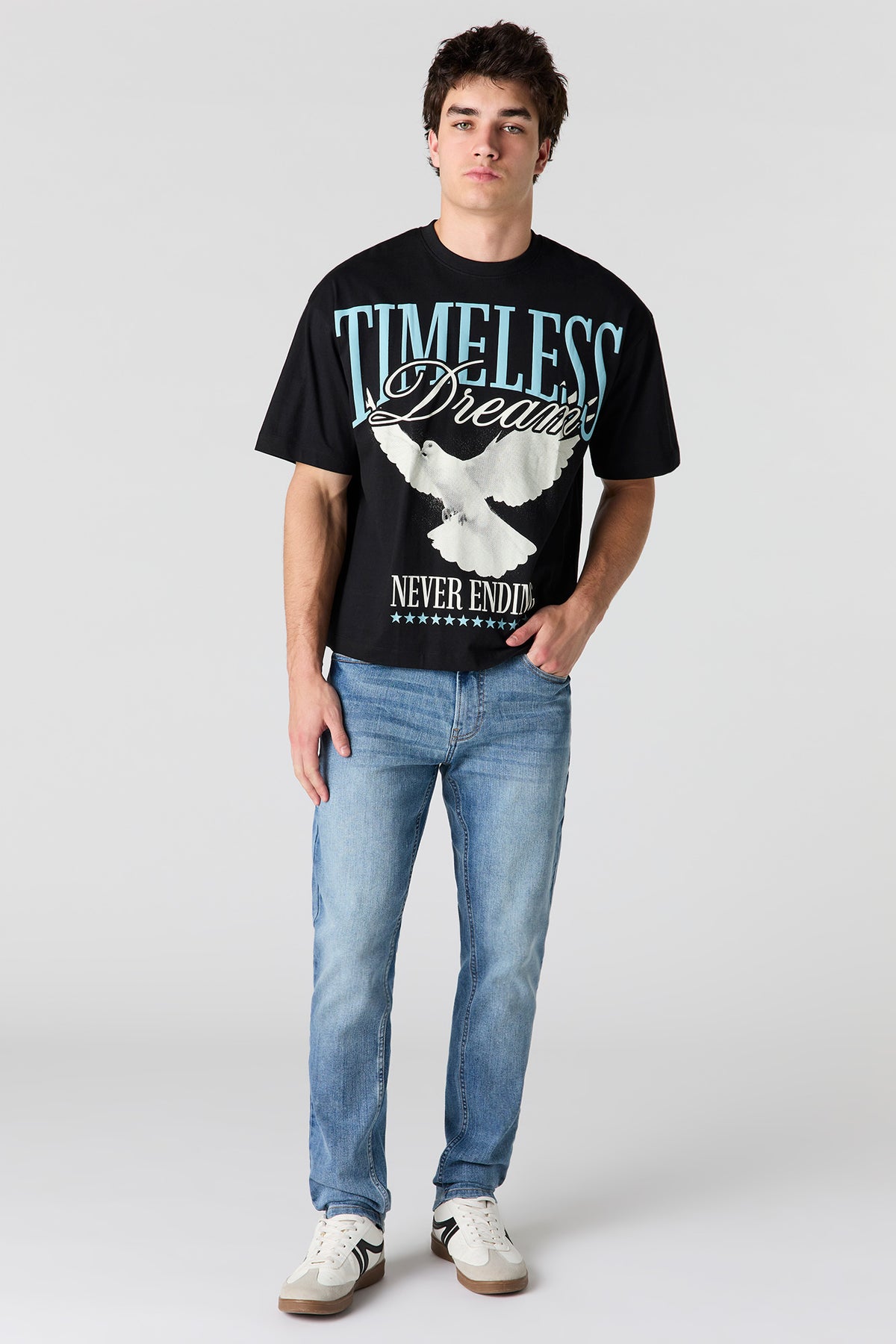Alt View 3. Graphic Boxy T-Shirt - Black