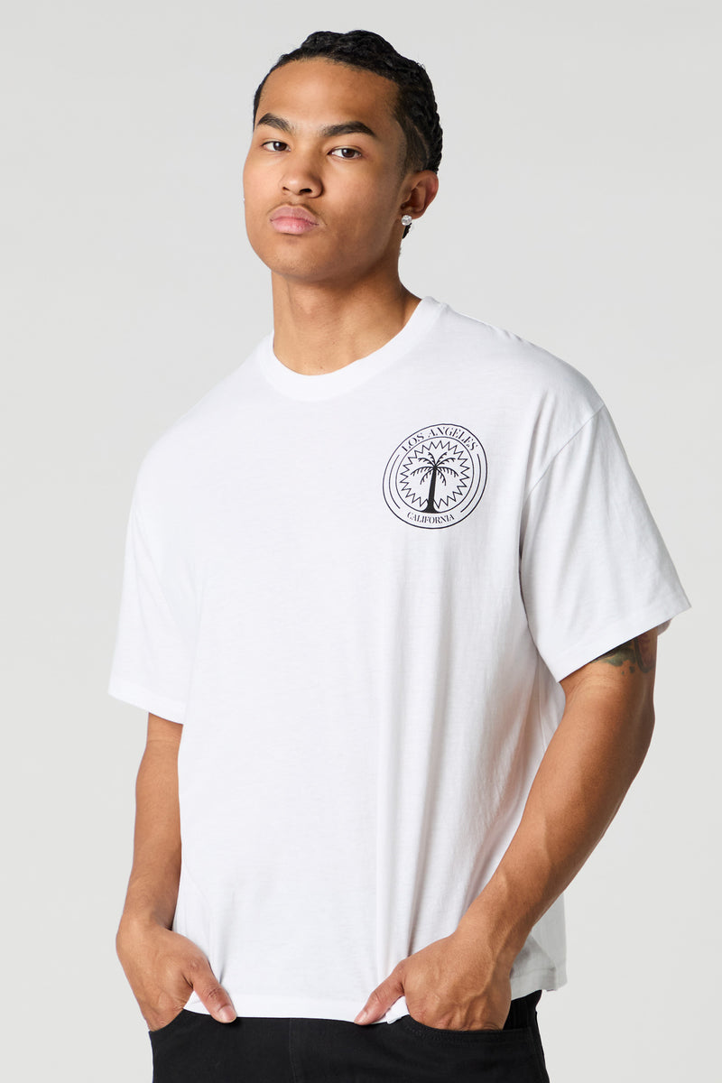 T-shirt ample à imprimé LA California