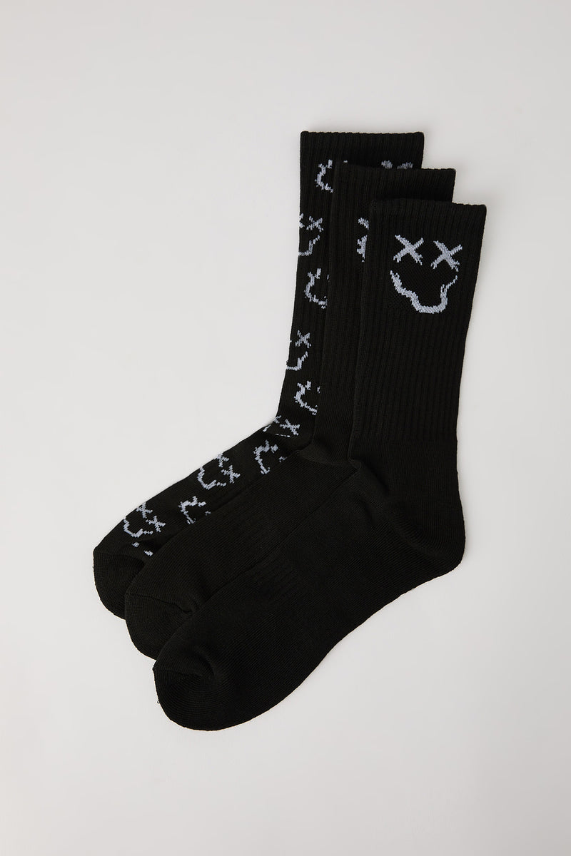 Socquettes à imprimé Smiley (3 paires)