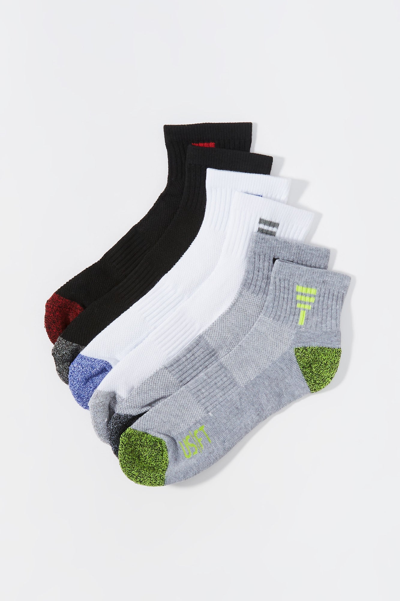 Chaussettes aux chevilles de couleur (paquet de 6)