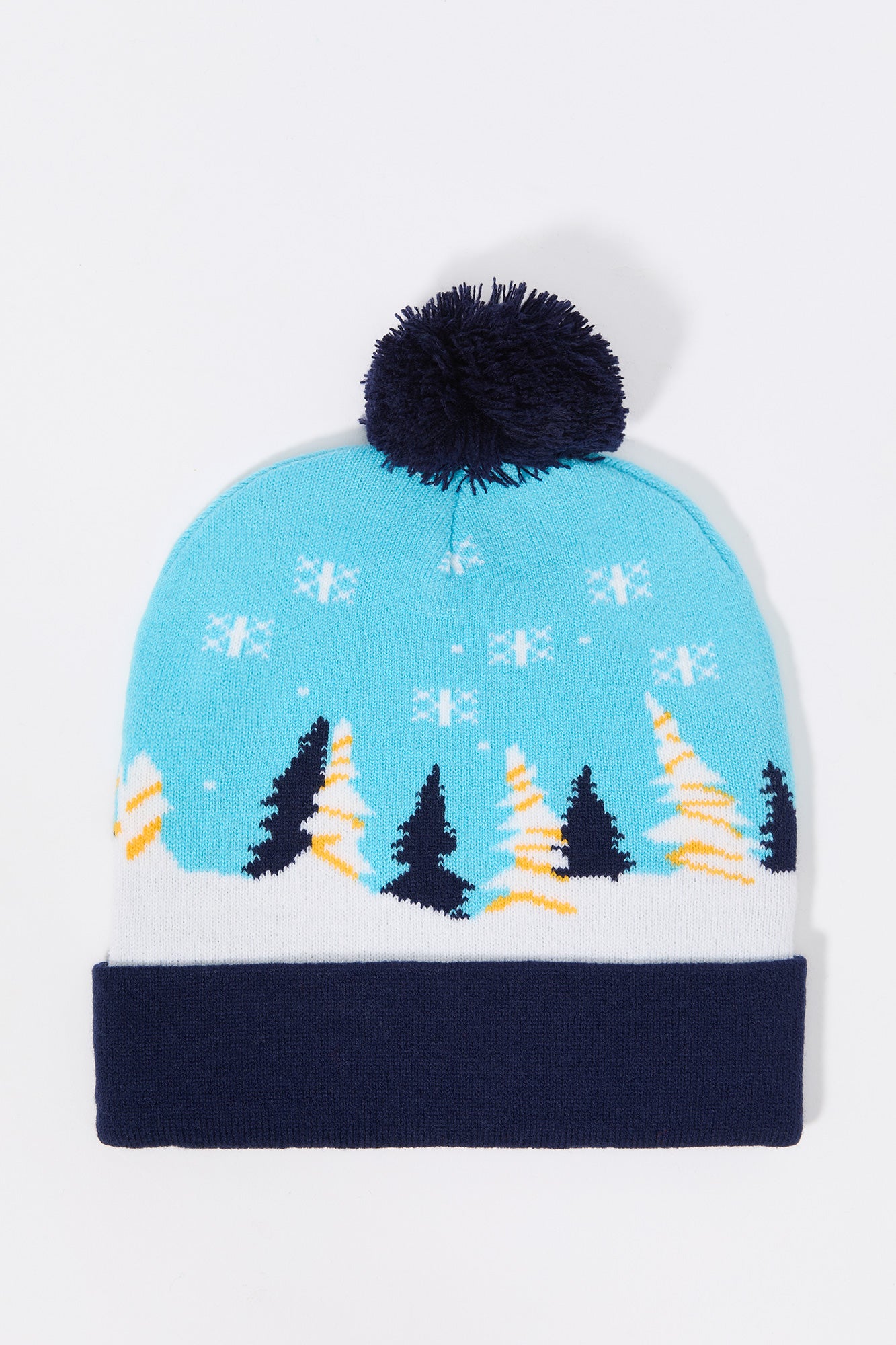 Tuque de Noël à imprimé Let it Snow illuminé