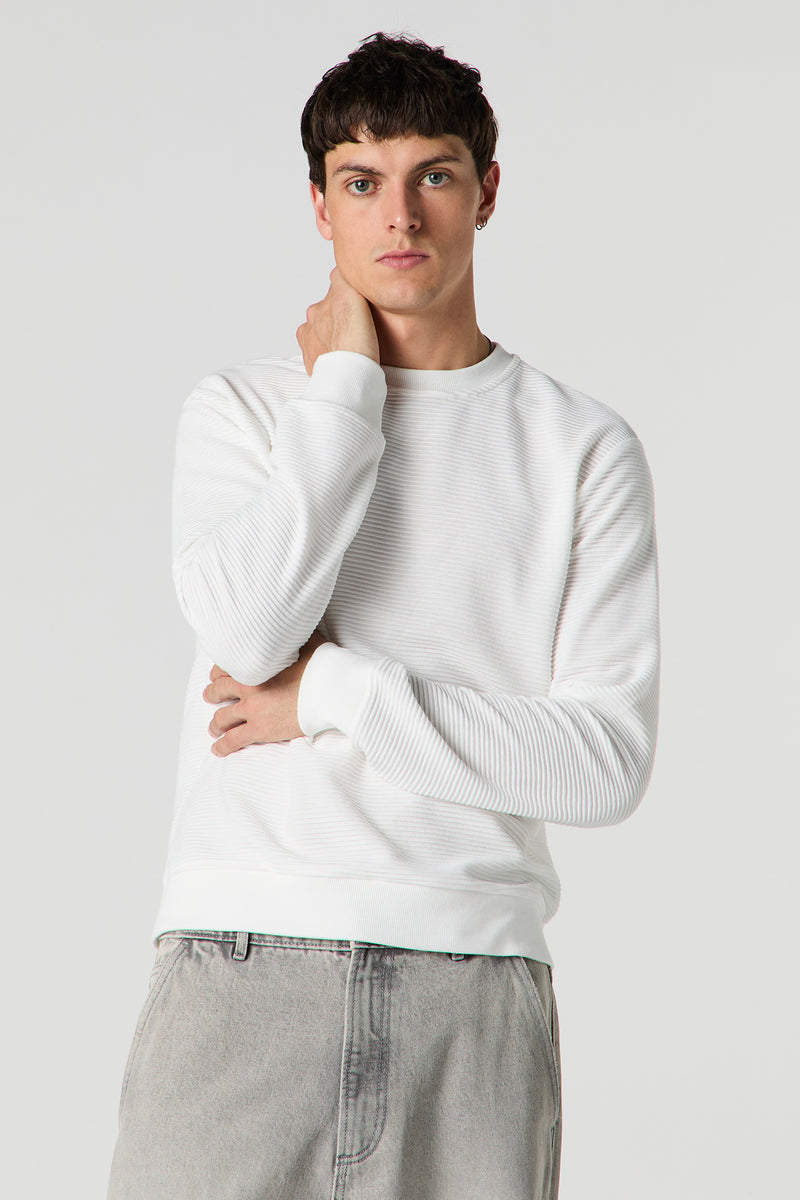 Ottoman Ribbed Long Sleeve Top