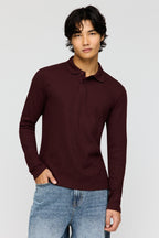 Waffle Knit Polo Shirt