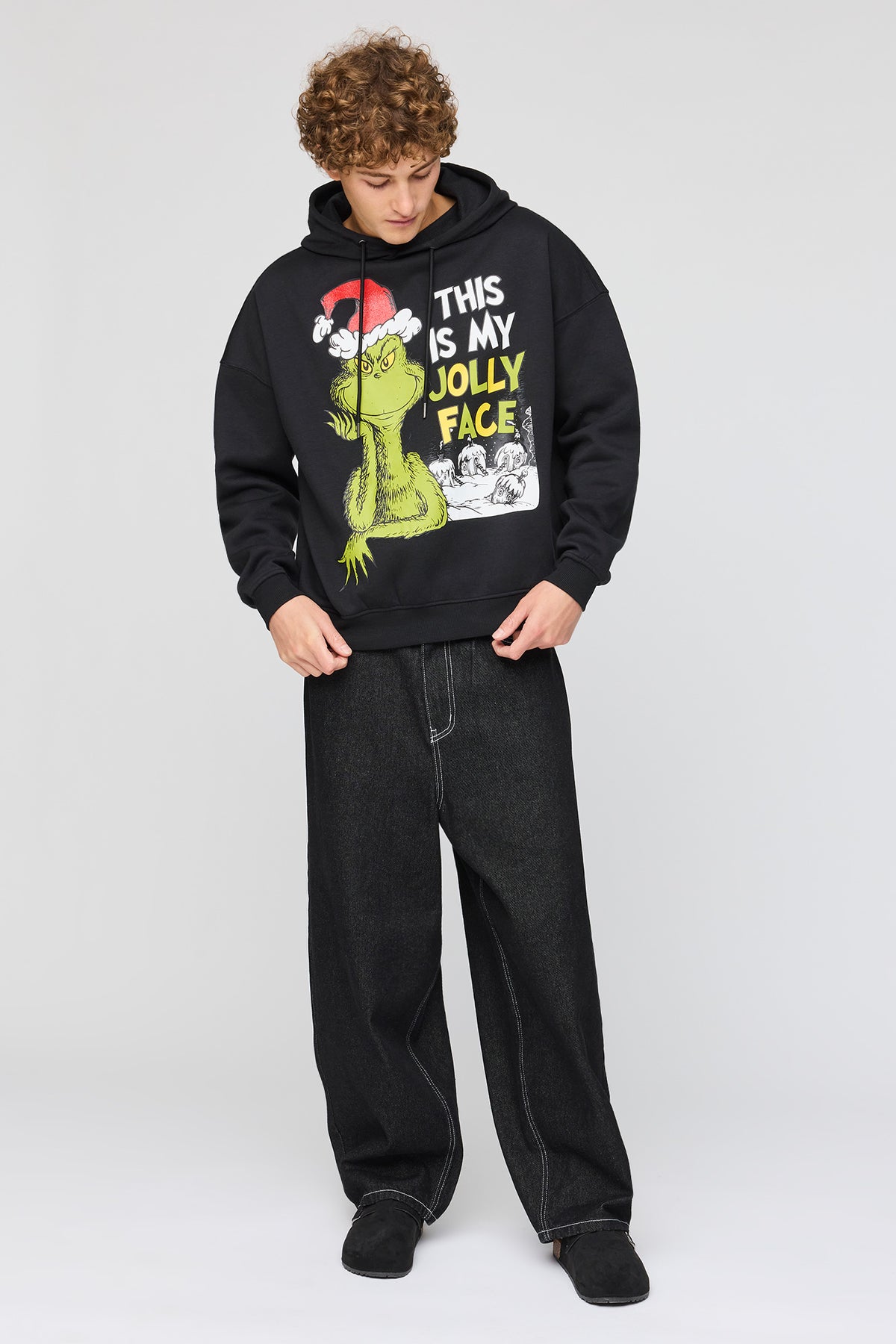 Alt View 3. The Grinch Graphic Fleece Hoodie - Black